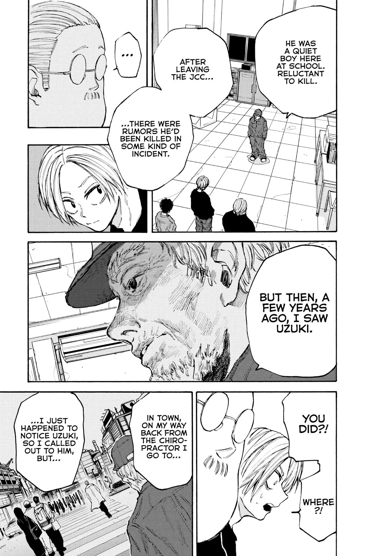 Sakamoto fight scene Chapter 104