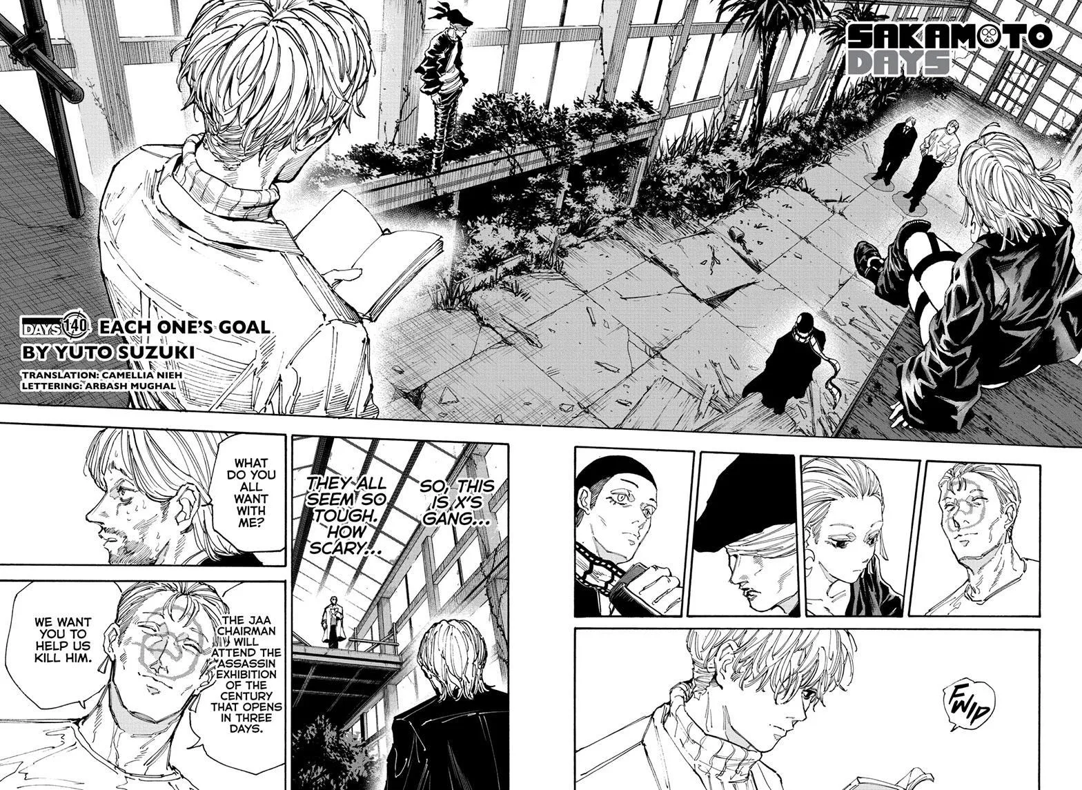 Sakamoto Days chapter 140 manga panel